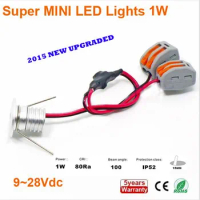 6pcs 1W Decor LED Downlight ,Hot Products, Mini Led Spot Light Downlights Cabinet Lights 12VDC Driver 15mm Cutting