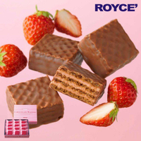 日本北海道ROYCE生巧克力草莓威化餅威化夾心酥威化夾心餅乾12入禮盒組--日本製--現貨＊１