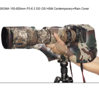 ROLANPRO Rain Cover Raincoat XS Size for SIGMA 150-600mm F5-6.3 DG OS HSM Contemporary Telephoto lens Army Green Camouflage