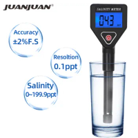 Digital Salinity PH Meter Tester Pen Beverages Salt Content Water Quality Measure Tool for Aquarium Pool Seawater 40%off