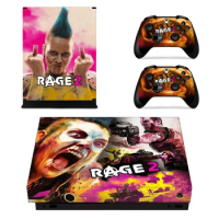 Game Rage 2 Skin Sticker Decal For Microsoft Xbox One X Console and 2 Controllers For Xbox One X Skins Stickers Vinyl