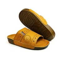 Manklie Sandal Pria Bahan Kulit Asli Model Indian 38 Cherokee Tan