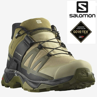 Salomon X ULTRA 4 男款 低筒Gore-tex防水登山鞋 L47452900 岩綠/橄欖綠/黑