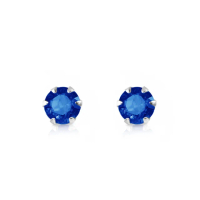 【City Diamond 引雅】『夜晚贈禮』日本鉑金藍寶石3.2克拉經典六爪耳環(東京Yuki系列)