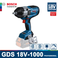 Bosch GDS 18V-1000 Cordless Wrench Electric Impact Wrench 1000Nm Brushless Power Tool M10~M24 Wireless Wrenchs GDS 18V 1000