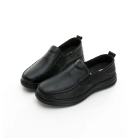 【GEORGE 喬治皮鞋】MODO系列 柔軟羊皮輕量懶人氣墊休閒鞋 -黑 415002JI10