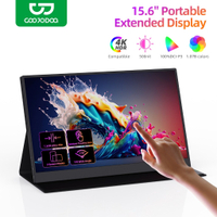 1222Goojodoq 15.6 inch1080P Màn hình di động có thể cảm ứng 4K với màn hình IPS Full HD loa âm thanh