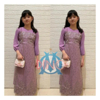GAMIS SELMA ANAK BRUKAT TILE MUTIARA IMPORT / GAMIS ANAK BRUKAT TILE / GAMIS ANAK MUSLIM KONDANGAN P