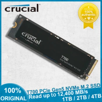 Crucial T700 1TB 2TB M.2 SSD PCIe 5.0 NVMe M.2 SSD 12400MB/s Internal Solid State Drive for Server Workstation Desktop Laptop