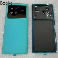 AAA For Vivo X80 / X80 Pro Battery Back Cover Rear Door Glass Lid Shell Case Housing + Camera Lens Frame V2185A Replace Parts