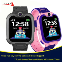 Smart Watch for Kids Student Girls Play Puzzle Game Games Watch Baby Music Dual Camera Clock Voice Call Phone Wrist Watches