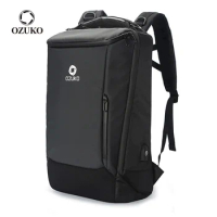 OZUKO Backpacks for Men Laptop Backpack Large Capacity Men's 17 Inch Waterproof Male USB Business Back Pack Travel Bag Mochila
