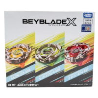 Original Takara Tomy Beyblade X BX-08 3-on-3 deck set