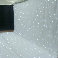 3*6M Led Star Cloth Wedding Backdrop Curtain with Lights White Starlit Led Star Curtain Drapery for Stage Decoration Rod Pocket