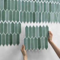 1/10pcs 3D Peel and Stick Wall Tiles Kitchen Splash Back Tile Sticker 3D Wall Sticker Self-adhesive Decorative Wall Panels