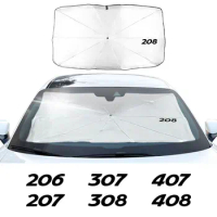 For Peugeot 206 207 307 308 508 407 408 2008 5008 Car Front Windshield Parasol Visors Auto Flodable Sunshade Cover Accessories