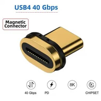 Konektor Magnetik Kepala USB Tipe C 4.0 40Gbps 140W Head Magnetic Connector USB Type C 4.0 Plug 40Gb