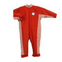 【Splash About 潑寶】嬰兒泳衣 抗UV 連身- 紅/紅白條紋(連身泳衣)