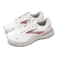 【BROOKS】慢跑鞋 Adrenaline GTS 23 女鞋 灰白 玫瑰金 腎上腺素 支撐 運動鞋(1203811B197)