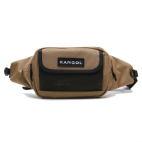 【KANGOL】側背包 卡其 網布 可調式 斜肩包 隨身包(6055300230)