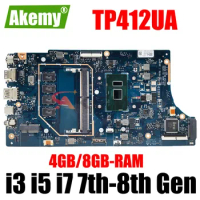 TP412UA Laptop Motherboard For ASUS Vivobook Flip 14 TP412 TP412U TP412UAF Mainboard With I3 I5 I7 CPU 4GB/8GB RAM 100% Test OK