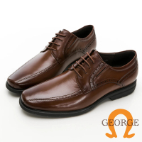 【GEORGE 喬治皮鞋】MODO超輕系列 超輕量繫帶柔軟真皮紳士鞋-棕色 215024CZ-29