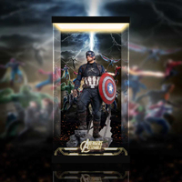【AOWOBOX】Iron Studios Marvel 1/4 美國隊長 REPLICA DX Statue主題展示盒