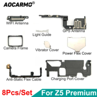 Aocarmo Charging Port Cover Holder Light Guide GPS WIFI Antenna Plate For Sony Xperia Z5 Premium Z5P Plus E6883 E6853 E6833 Dual