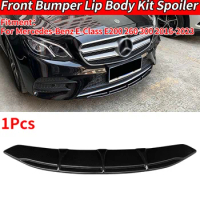 For Mercedes-Benz E-Class W213 E200 260 300 2016-2023 Car Accessories Front Bumper Splitter Lip Body Kit Spoiler Chin Plate
