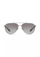 Prada Prada Linea Rossa Men's Pilot Frame Silver Metal Sunglasses - PS 54TS