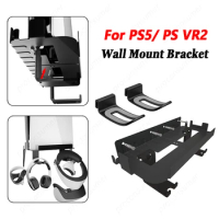 Bracket For PS5/ PS VR2 Game Console Wall Bracket Wall Mount Storage Rack For Playstation 5 Game Handle Bracket Anti-Slip Holder