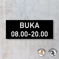 Custom Acrylic jam Buka toko | Acrylic jam operasional custom Hitam Putih