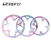 Litepro BMX Bike Integrated Chainring Ultralight BCD 130MM 45/47/53/56/58T Folding Bicycle Single Disc Crankset Colorful