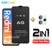 Paket 2 IN 1 Tempered Glass Anti Glare for Xiaomi Redmi 12 4G Free Tempered Glass Camera