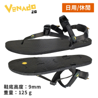 【Luna Sandals】VENADO 2.0 舒適極簡涼鞋 經典黑(戶外/休閒/國旅/日常/夾腳拖/拖鞋)