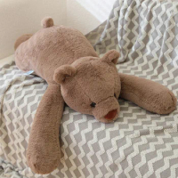 120cm Super Soft Big Lying White Polar Bear Toy Stuffed Animals Doll Cushion Teddy Bear Throw Pillow Hug Cuddly Plushies
