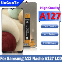 6.5"LCD For Samsung A12 Nacho SM-A127F A127 A12S LCD with frame Display Touch Screen Digitizer Assembly Replace