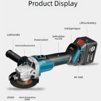 Brushless Angle Grinder Electric Cordless Cutting Machine Polishing Power Tool For Makita 18V Battery 100mm
