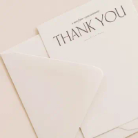 10Sets Personalized Minimal and Modern Thank You Card Personal Stationery Set Wedding Thank You Minimal Cards With White Envelop