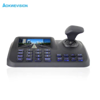 Compatible Onvif 3D CCTV IP PTZ joystick controller keyboard with 5 inch LCD screen for IP PTZ camer