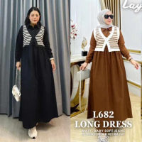 Midi drees layla siper premium Gamis Muslim