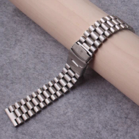 Stainless Steel Watch Bracelet Strap 20mm 22mm 24mm Silver Solid links Safety fold buckle Watch Band Strap Accessories fit heuer