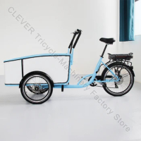 3 Wheel Cargo Bicycle Aluminum Alloy Frame Dutch Bike For Children Family Bike Hydraulic Disc Brake Tricycle For Sale