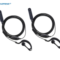 2pcs Waterproof Earphone Baofeng UV-9R plus headset UV 9R UV-XR BF-9700 BF-A58 ppt earphone Baofeng walkie talkie Accessories