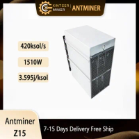New Antminer Z15 420KSOL/S 1510W With PSU Algorithm SHA-256 Zcash Miner Asics free shipping