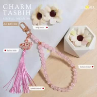Gantungan Tasbih 33 Butir Lilsala | Souvenir Tasbih Bag Charm Cantik | Lepas Pasang