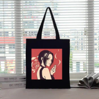 Nana Anime Women Canvas Shopping Bag Female Canvas Cloth Shoulder Bag Eco Handbag Tote Reusable Shopper Bags Students Book Bag