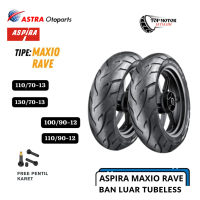 Ban Motor Aspira Maxxio Rave Ring 12 110/90-12 dan 100/90-12 untuk Scoopy Freego Filano Fazzio Ban L