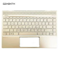 New For HP Envy 13-AH 13-AH0051WN Upper Case Palmrest with Backlit Keyboard (Gold) L19541-001