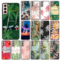 fundas Aloha Palm Trees Soft Phone Case For samsung galaxy S24 ULTRA S23PLUS S21 S20fe S20ULTRA S21Fe S22PLUS S23ULTRA Cover